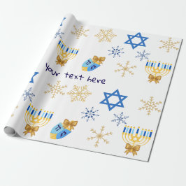 Papel De Regalo Customisable Hanukkah winter Wrapping Paper