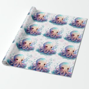 Papel De Regalo Cuta acuarela Octopus Baby Shower
