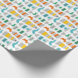 Papel De Regalo Cute Art Paint Tubos sobre blanco