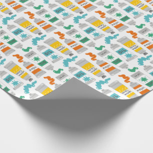 Papel De Regalo Cute Art Paint Tubos sobre blanco