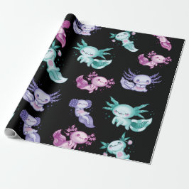 Papel De Regalo Cute Axolotls