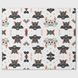 Papel De Regalo Cute Baby Bats Halloween Wrapping Paper