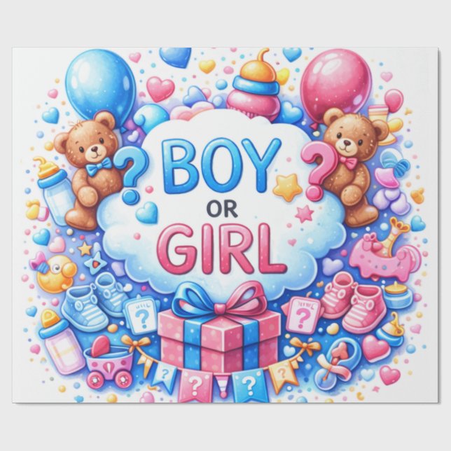 Papel De Regalo Cute Baby Pattern Wrapping Paper (Superficie plana)