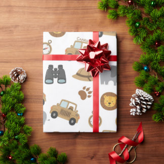 Papel De Regalo Cute Baby Safari Animals Pattern Wrapping Paper