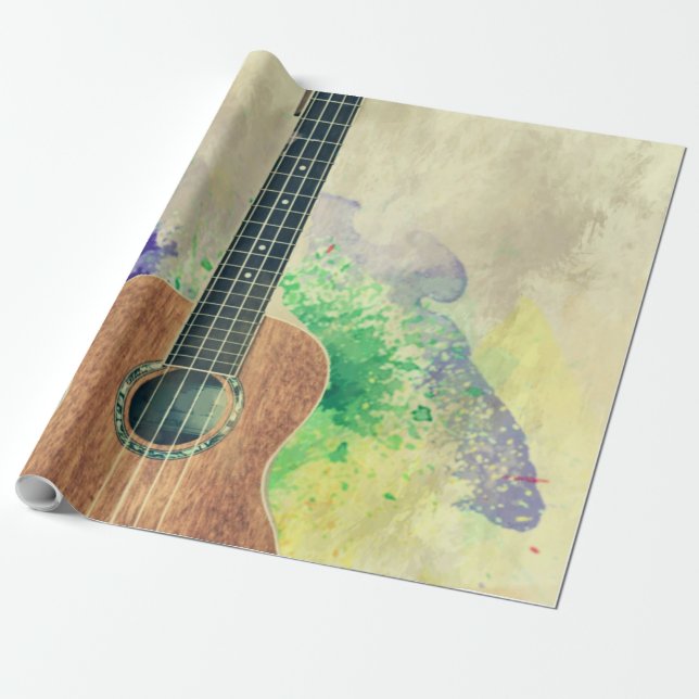 Papel De Regalo Cute Bass Guitar (Desenrollado)