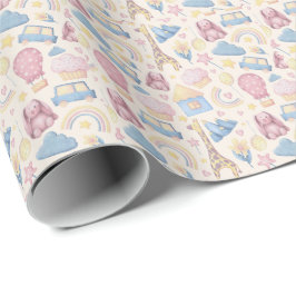 Papel De Regalo Cute Boho Baby Shower