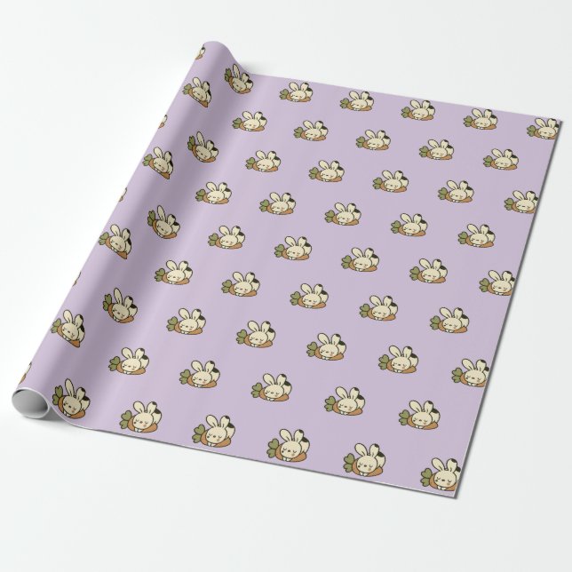 Papel De Regalo Cute Bunny Pattern Wrapping Paper (Desenrollado)