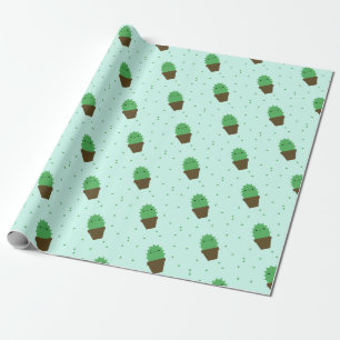 Papel De Regalo Cute Cactus kawaii plant wrapping paper