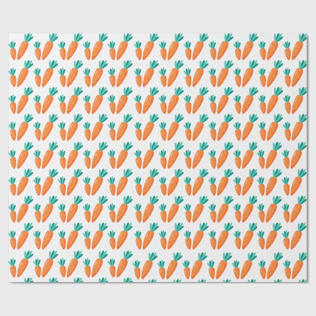Papel De Regalo Cute Carrot Pattern Wrapping Paper (Superficie plana)