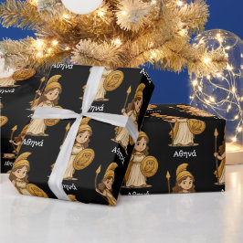 Papel De Regalo Cute Cartoon Athena – Greek Goddess Custom