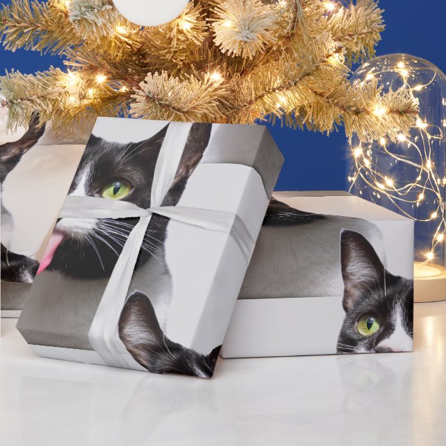 Papel De Regalo Cute Cat Animal Pet Sticking Tongue Out (Vacaciones)