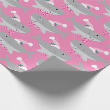 Cute Chica Santa Shark Wrapee Paper