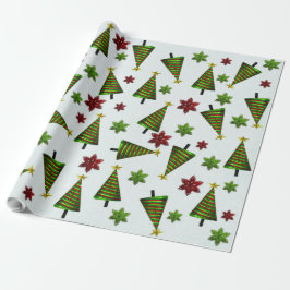 Papel De Regalo Cute Classic Santa Whimsey WRAPPER PAPER