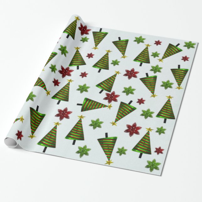 Papel De Regalo Cute Classic Santa Whimsey WRAPPER PAPER (Desenrollado)