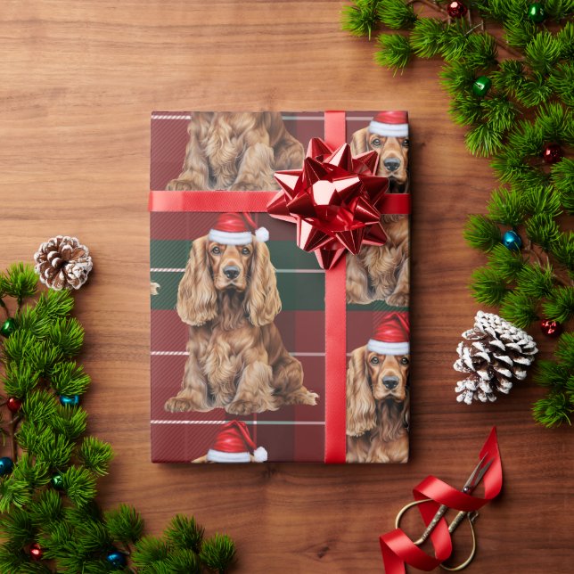 Papel De Regalo Cute Cocker Spaniel Fun Dog Lover Christmas (Regalo de vacaciones)