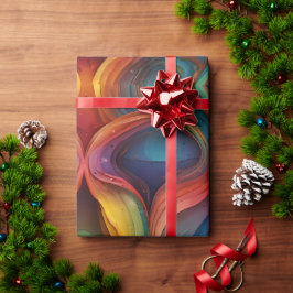 Papel De Regalo Cute Colorful Festive Navidades de vacaciones envu