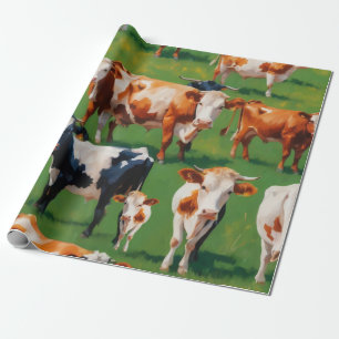 Papel De Regalo Cute Cow