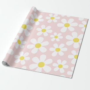 Papel De Regalo Cute Daisy Pink