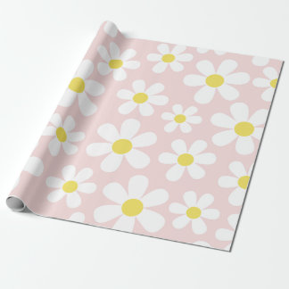 Papel De Regalo Cute Daisy Pink