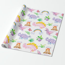 PAPEL DE REGALO CUTE DINOSAURIOS