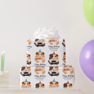 Papel De Regalo Cute divertidos conejillos de indias mascotas cump