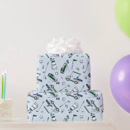 Papel De Regalo Cute Doodle Golf