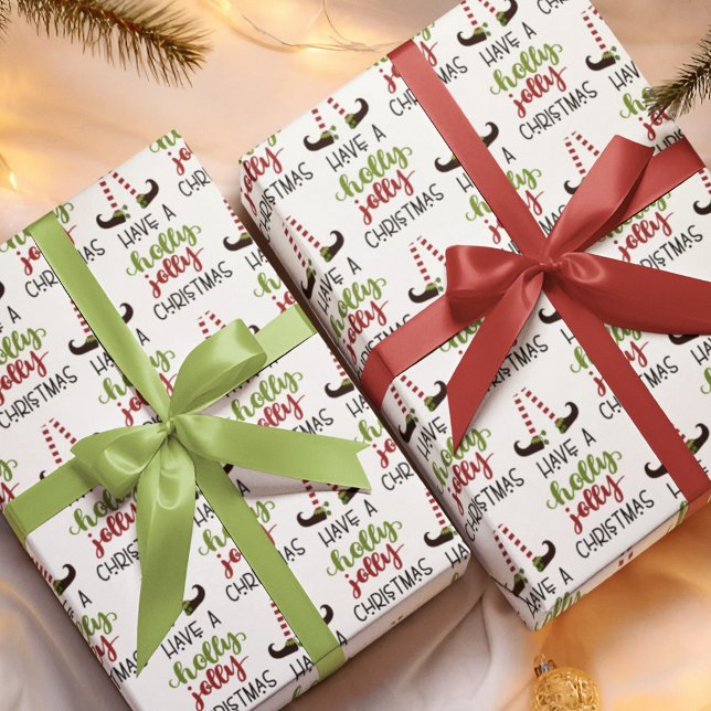 Papel De Regalo Cute Elf TIENE UN NAVIDAD SAGRADABLE Y JOLLY (Subido por el creador)