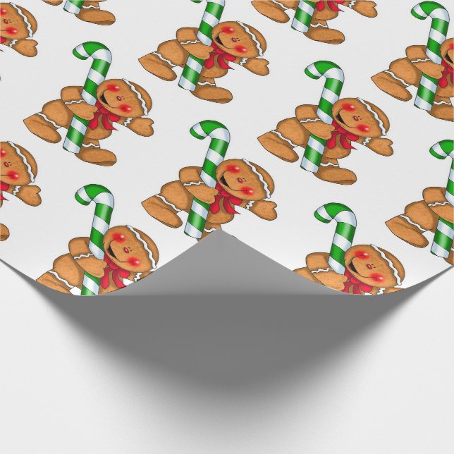 Papel De Regalo Cute Gingerbread Man (Esquina)
