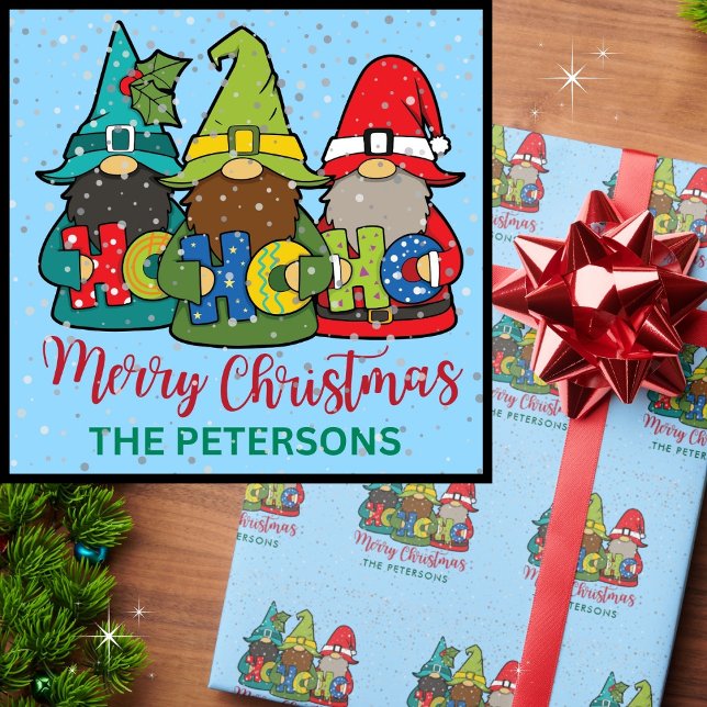 Papel De Regalo Cute Gnomes Feliz Navidad (Subido por el creador)