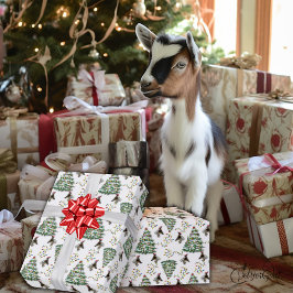 Papel De Regalo Cute Goat Christmas Tree Decoration