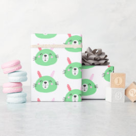 Papel De Regalo Cute Green Bunnies