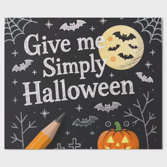 Papel De Regalo Cute Halloween Gift Wrap (Superficie plana)