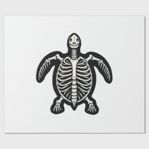 Papel De Regalo Cute Halloween Tortuga Esqueleto Tortuga Fósiles A