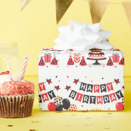 Papel De Regalo Cute Happy Birthday ladybug theme