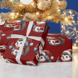 Papel De Regalo Cute Hedgehog, Navidades de vacaciones