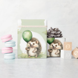 Papel De Regalo Cute Hedgehog Sexo Neutral Cumpleaños