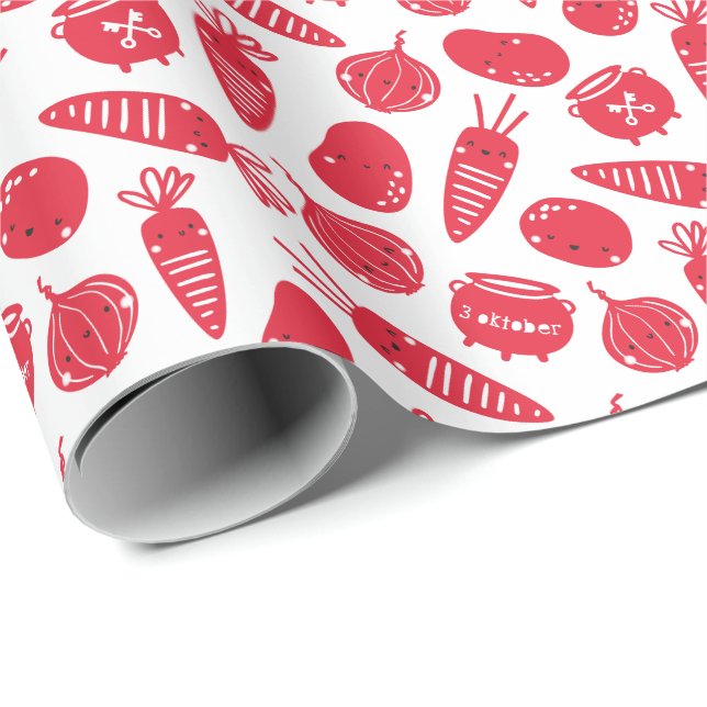 Papel De Regalo Cute Hutspot 3 de octubre Leidens ontzet con rood (Esquina del rollo)