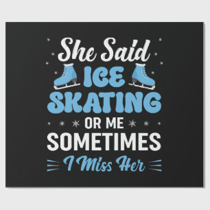 Papel De Regalo Cute Ice Rink Synchronized está llamando