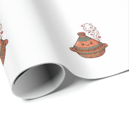 Papel De Regalo Cute Kawaii Comida Marroquí Tajine Sticker Cultura