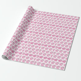 Papel De Regalo Cute Kawaii Pink Dino