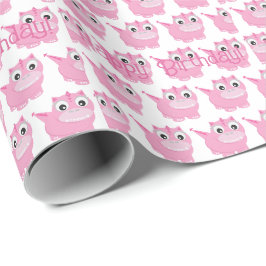 Papel De Regalo Cute Kawaii Pink Dino