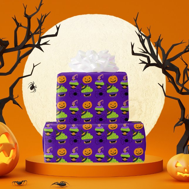Papel De Regalo Cute Kids Halloween Purple (Subido por el creador)