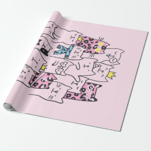 Papel De Regalo Cute Kitten Cattitude   Regalo de los amantes del 