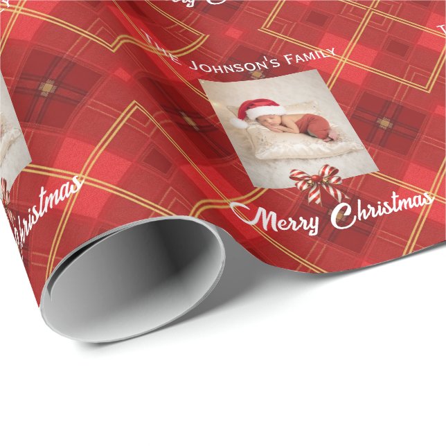 Papel De Regalo Cute Little Elves - Personalized Christmas  (Esquina del rollo)