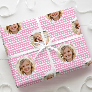 Papel De Regalo Cute Love Heart 2 Foto Patrón Rosa Bonito