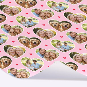 Papel De Regalo Cute Love Heart 4 Foto Patrón Rosa Elegante