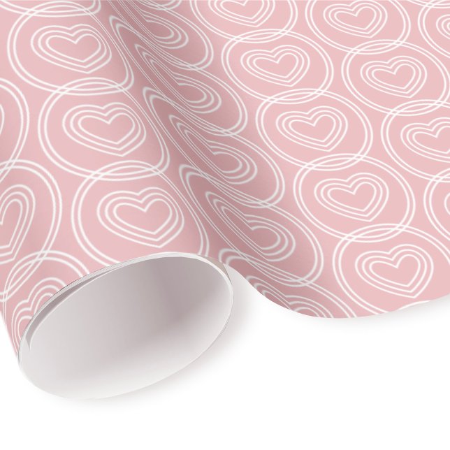 Papel De Regalo Cute Love Heart Circles Blush Pink Modern Pattern (Subido por el creador)