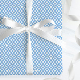 Papel De Regalo Cute Love Heart Lattice Mesh Bonito Azul Cumpleaño