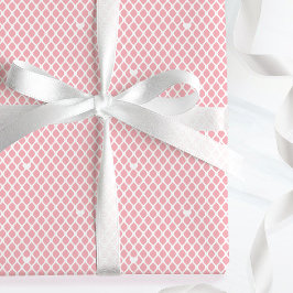 Papel De Regalo Cute Love Heart Lattice Mesh Pretty Pink Birthday