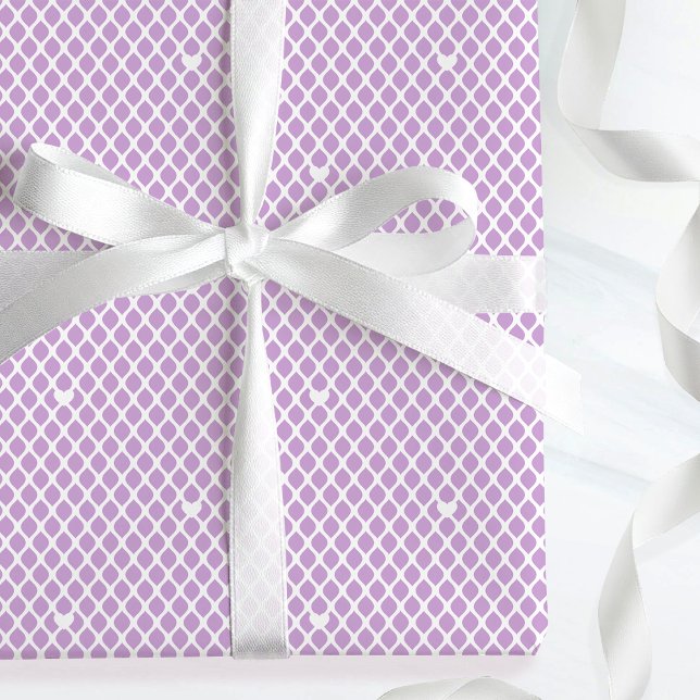 Papel De Regalo Cute Love Heart Lattice Mesh Pretty Purple (Subido por el creador)